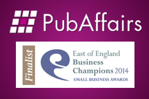 PubAffairs shortlisted for Business Champion Award 2014